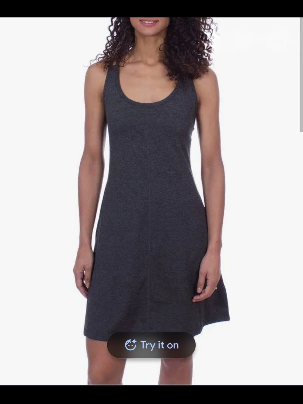 Patagonia Charcoal Scoop Neck Mini Dress